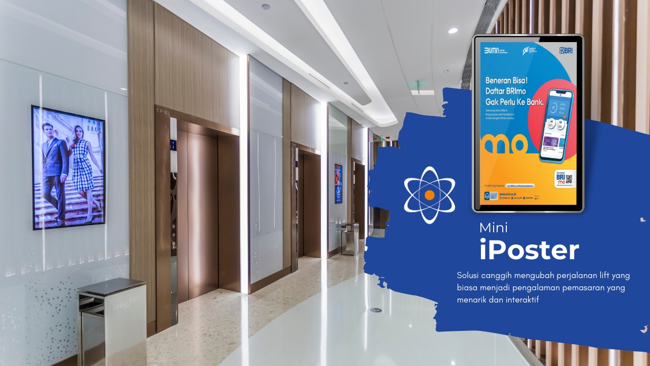iPoster, Simple Advertising on The Elevator, Iklan Simple di Lift Mall